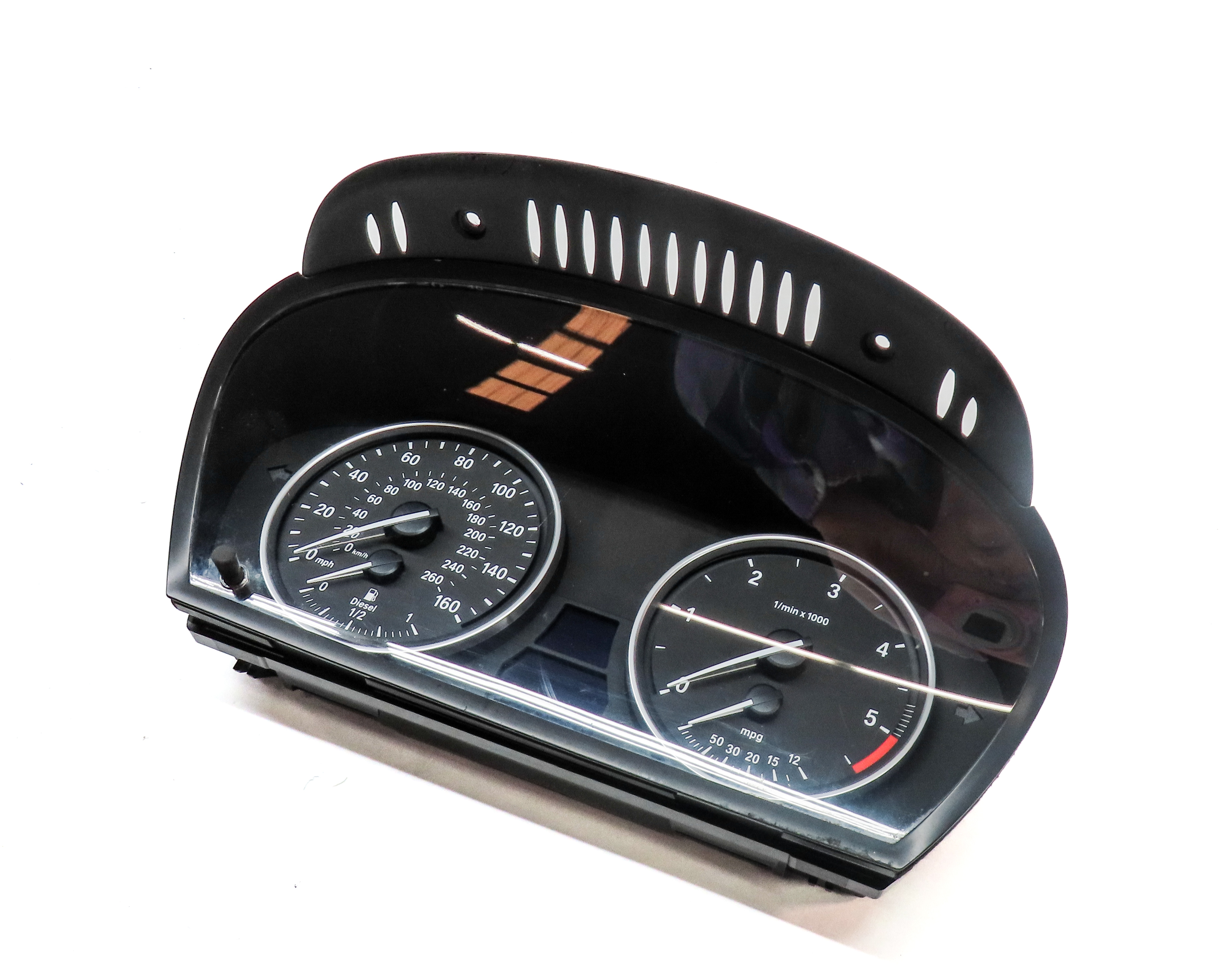 11-13 BMW X5 (E70) 3.0L M57 DIESEL SPEEDOMETER INSTRUMENT GAUGE CLUSTER (229k) — exact item pictured